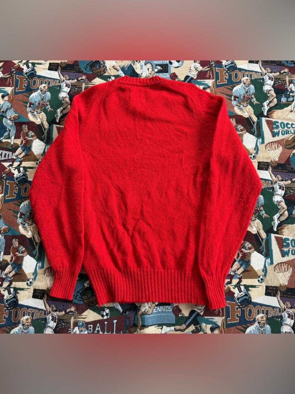 Vintage 70s Women’s Stanley Blacker Red 100% Wool Sweater - Picture 4 of 4
